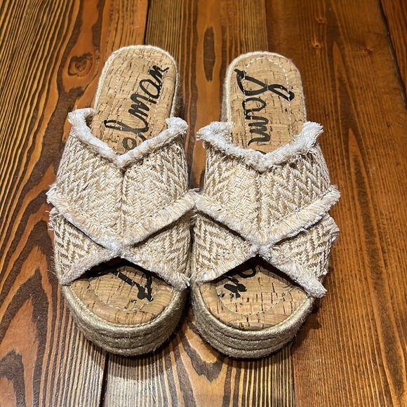 Sam Edelman flatforom espadrille slides size 8.5 - Picture 2 of 4